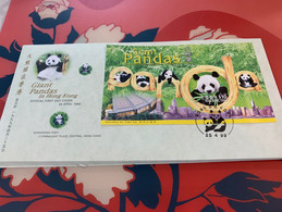 Hong Kong Stamp FDC Pandas 1999 - Covers & Documents