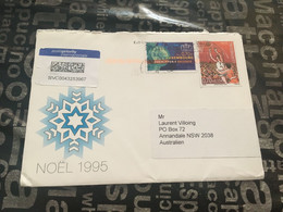 (2 G 39) Luxembourg Posted To Australia (during COVID-19 Crisis) Noel 1995 - Cartas & Documentos