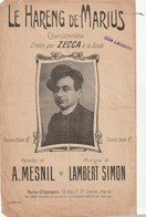 (M2022)le Hareng De Marius , ZECCA , Paroles A MESNIL , Musique LAMBERT SIMON - Spartiti
