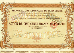 Manufacture Lyonnaise De Bonneterie S. A. - A - C