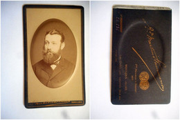 PHOTO CDV 19 EME CAMEE HOMME ELEGANT BARBE  MODE   Cabinet FLAMMARION  A MOULINS ALLIER - Old (before 1900)