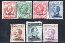 719.GREECE.ITALY,DODECANESE,CALIMNO,KALYMNOS,1912 #3-9 MLH/MNH - Dodekanesos