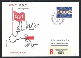 LIECHTENSTEIN 1975: FDC "EUROPA" - Briefe U. Dokumente