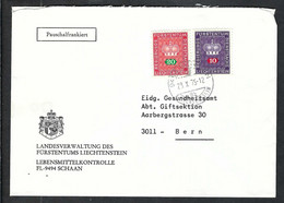 LIECHTENSTEIN 1975: LSC  De Schaan Pour Bern Affr. De 30c - Covers & Documents