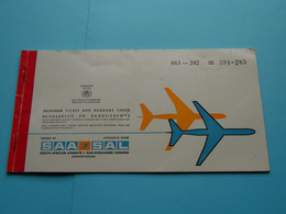 S.A.A. > SOUTH AFRICAN AIRWAYS S.A.L. ( De Bosschere ) 1972 ( Zie / Voir SCAN ) ! - Tickets