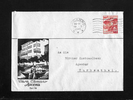 1940 HEIMAT TESSIN → Firmenbeleg Casa Tamaro ASCONA Via LOCARNO Nach Turbenthal - Brieven En Documenten