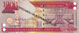 Dominican Republic 1000 Pesos 2009 SPECIMEN UNC P-180s2 "free Shipping Via Registered Air Mail" - Dominicaine