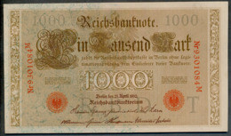 P44b Ro 45c DEU-40c  7 Chifres N°9301084M  *** UNC NEUF *** Lettre T  1000 Mark 1910 - 1000 Mark