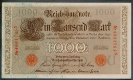 P44b Ro 45c DEU-40c  7 Chifres N°4991783N *** UNC NEUF *** Lettre  U  1000 Mark 1910 - 1.000 Mark