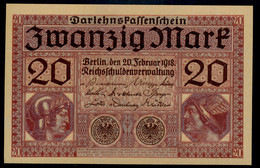 P57 Ro55 DEU-62. 20 Mark 20/02/1918  UNC NEUF - 20 Mark