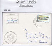 Ross Dependency 1983 Vanda Station Signature Leader Vanda Station Base Ca Scott Base 5 JA 83 (CB179B) - Lettres & Documents
