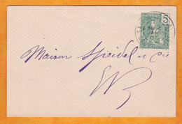 1907 - Enveloppe Mignonnette Entier Postal 5 C (date 439) De Saigon Central, Cochinchine, En Ville - Cartas & Documentos