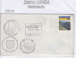 Ross Dependency 1988 Vanda Station Signature Leader Vanda Station  Ca Chirstchurch 16 DEC 1988 (CB180B) - Briefe U. Dokumente
