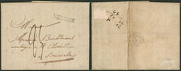 Précurseur - LAC Datée De Furnes (1829) + Obl Linéaire Noir VEURNE Port 25 Décimes > Bruxelles - 1815-1830 (Dutch Period)