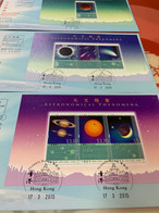 Hong KKong Stamp FDC Total Sclipse Astronomical Phenomena 3 Covers Form Booklet Rare - FDC