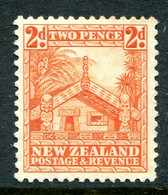 New Zealand 1936-42 Pictorials - Mult. Wmk. - 2d Whare - P.14 X 13½ - HM (SG 580) - Unused Stamps