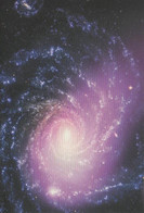 Postcard - Archives Of Nasa - Galactic Collision Between Ngc 1232 And A Dwarf Galaxy - New - Astronomie