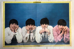 Poster Vintage The Beatles John Lennon, Paul McCartney, Ringo Starr Et Harrison Salut Les Copains + Hugues Aufray - Afiches & Pósters