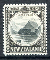 New Zealand 1936-42 Pictorials - Mult. Wmk. - 4d Mitre Peak - P.12½ - HM (SG 583b) - Neufs