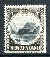 New Zealand 1936-42 Pictorials - Mult. Wmk. - 4d Mitre Peak - P.14 - HM (SG 583c) - Ungebraucht
