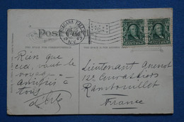 G3 ETATS UNIS  BELLE CARTE 1916 NIAGARA  POUR RAMBOUILLET  FRANCE+ PAIRE T.P +A VOIR +AFFRANCH. PLAISANT - Briefe U. Dokumente