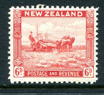 New Zealand 1936-42 Pictorials - Mult. Wmk. - 6d Harvesting - P.12½ - HM (SG 585b) - Neufs