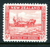 New Zealand 1936-42 Pictorials - Mult. Wmk. - 6d Harvesting - P.12½ - HM (SG 585b) - Ungebraucht