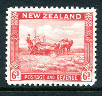 New Zealand 1936-42 Pictorials - Mult. Wmk. - 6d Harvesting - P.12½ - HM (SG 585b) - Nuevos