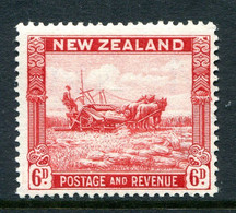 New Zealand 1936-42 Pictorials - Mult. Wmk. - 6d Harvesting - P.14½ X 14 - HM (SG 585c) - Ungebraucht