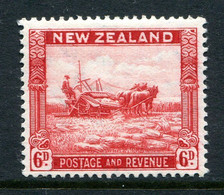 New Zealand 1936-42 Pictorials - Mult. Wmk. - 6d Harvesting - P.14½ X 14 - HM (SG 585c) - Ongebruikt