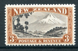 New Zealand 1936-42 Pictorials - Mult. Wmk. - 3/- Mt Egmont - P.12½ - HM (SG 590b) - Unused Stamps