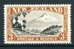 New Zealand 1936-42 Pictorials - Mult. Wmk. - 3/- Mt Egmont - P.14 X 13½ - HM (SG 590c) - Ungebraucht