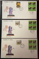 China Stamp PRC Stamp First Day Cover - Block Of 4 Zodiac Horse On China Stamp Exhibition In Singapore Cover 1990 - Covers & Documents