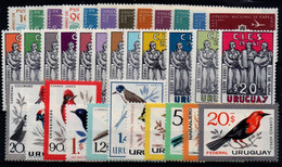 Uruguay (aéreos) Nº 180/4, 213/31, 234/44. Año 1959/63 - Uruguay