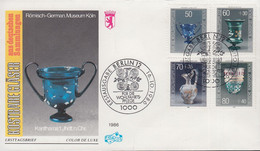 Berlin Mi.765-68 FDC - Satz Wohlfahrt - Kostbare Gläser - 1981-1990