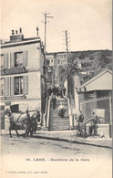 02-LAON- ESCALIERS DE LA GARE - Laon