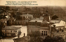 Coutras * Place Du Puits Henri IV Et Vue Panoramique Du Village , Prise Du Clocher * L'école Des Garçons - Sonstige & Ohne Zuordnung