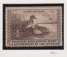 Verenigde Staten Scott Cataloog Duck Stamp RW6 - Duck Stamps