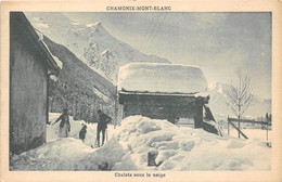 74-CHAMONIX- MONT BLANC- CHALETS SOUS LA NEIGE - Chamonix-Mont-Blanc