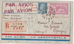 FRANCE : PA . REC . " PARIS - BANGUI " . RAL . ( ROUX - CAILLOL ) . 1929 . - Air Post