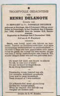 Devotie Devotion Overlijden - Henri Delanote Zoontje Van (Declerck) - Haringe 1934 - Poperinge 1943 - Todesanzeige