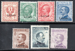 728.GREECE.ITALY,DODECANESE,LEROS,1912 #3-9 MLH/MNH - Imvros