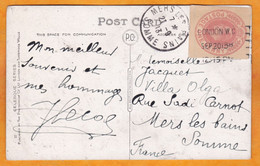 1913 - George V -  Carte Postale De Londres London Vers Mers Les Bains, France - Postage One Penny - Brieven En Documenten