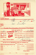 HAMBURG 1934 Rechnung Farbig, Besonders Deko " Tankstelle Oldtimer Standard- Esso - Benzin " - Automobilismo