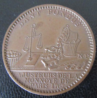 France - Administration Des Monnaies - Médaille En Bronze Dant Pondus, Ajusteurs De La Monnoye De Paris 1767 - Professionnels / De Société