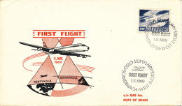 Norway SAS First Flight Scandinavia - West Indies Port Of Spain 1-11-1969 - Cartas & Documentos