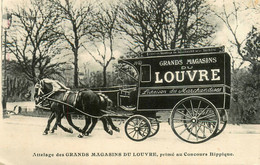 Paris * Grands Magasins Du Louvre * L'attelage Primé Au Concours Hippique * CPA Publicitaire Ancienne Hippisme - Sonstige & Ohne Zuordnung