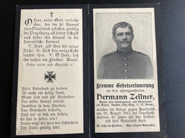 Sterbebild Wk1 Bidprentje Wo1 Avis Décès LIR2 22. August 1914 LOGELBACH KOLMAR Aus Ludwigsreuth - 1914-18