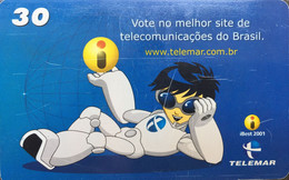 Phone Card Made By Telemar In 2001 - Telemar In The Ibest 2001 Award - The Biggest Award In The Brazilian Internet - Operadores De Telecom