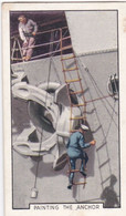 The Navy 1937 - 3 Painting The Anchor, HMS Courageous  - Gallaher Cigarette Card - Original - Military - Gallaher